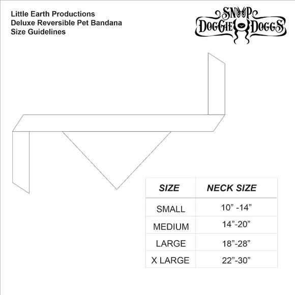 Snoop Doggie Doggs Single Reversible Bandana Mic Drop Pink Black Size: Small - Picture 7 of 7